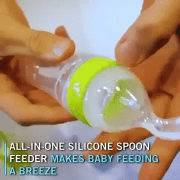 Baby Feeding bottle with Spoon Silicon